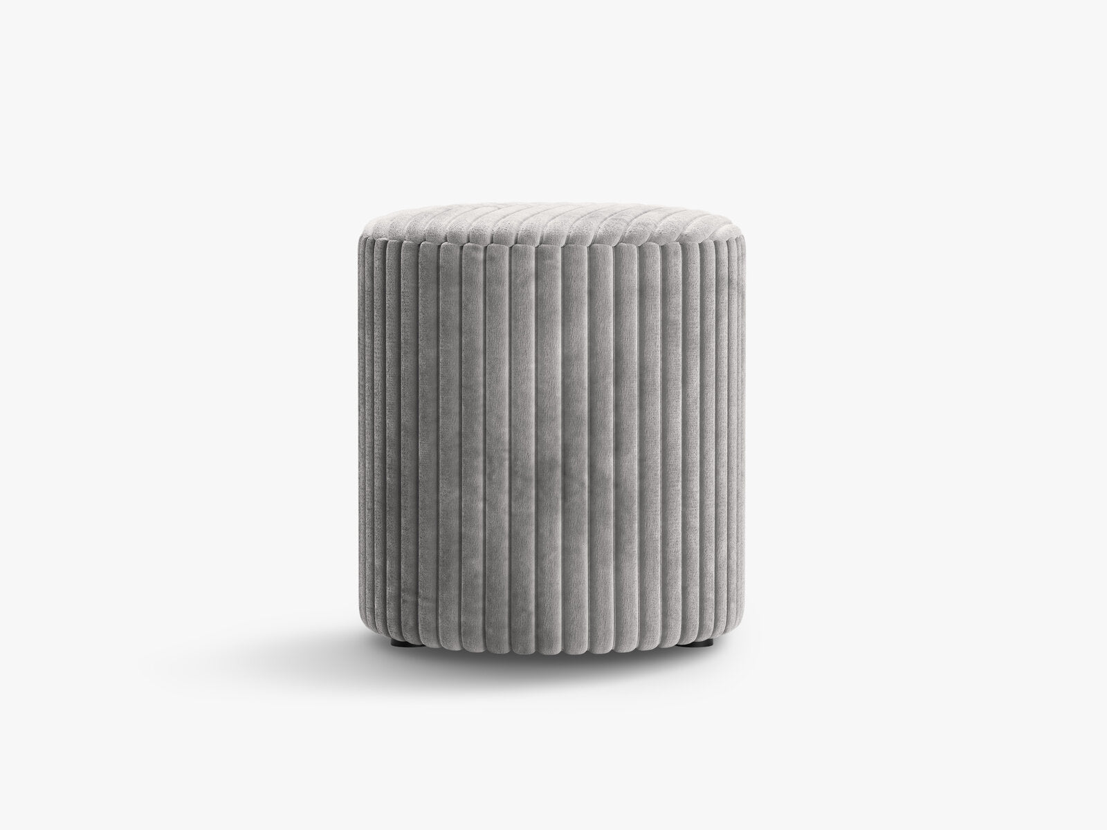 Micadoni Pouf Dia 40cm Kord Tilia Hellgrau