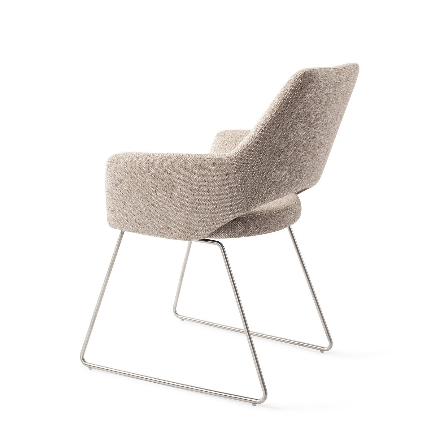 Jesper Home Esszimmerstuhl Yanai Biscuit-Beach Slide Stahl