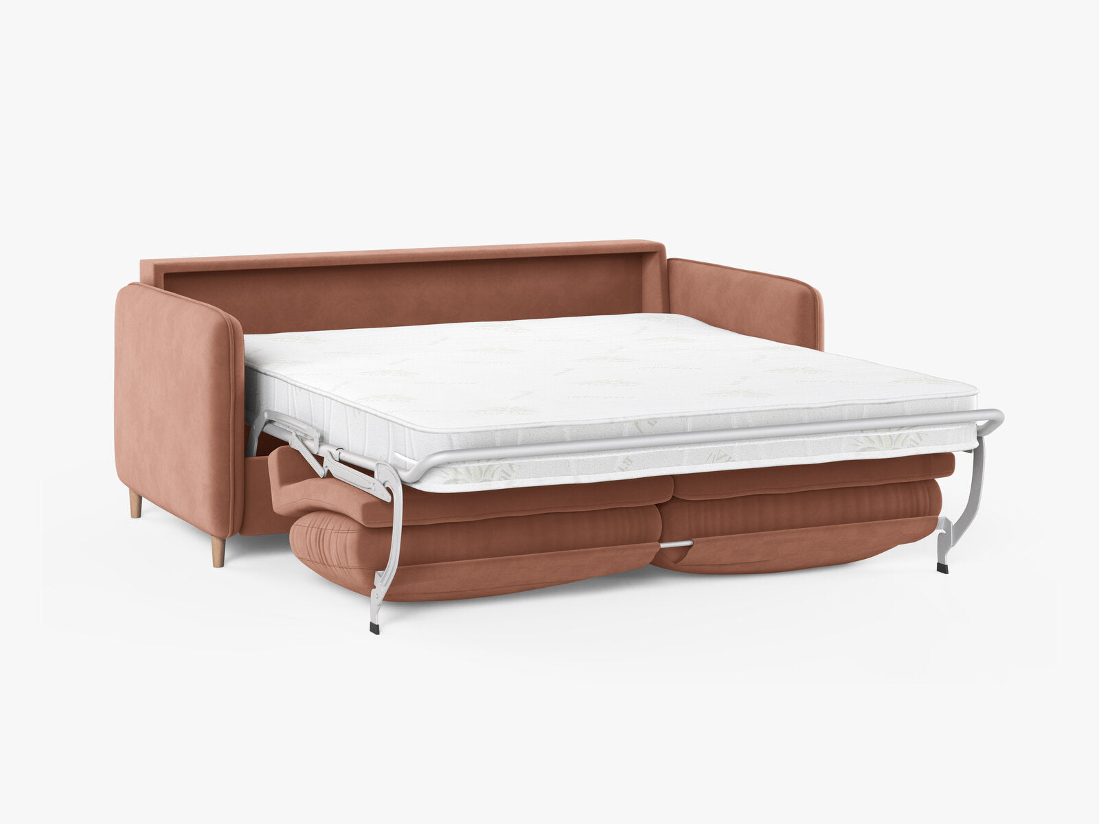 Micadoni Sofa mit Schlaffunktion Simo 3-Sitzer Samt Salvador Rosa