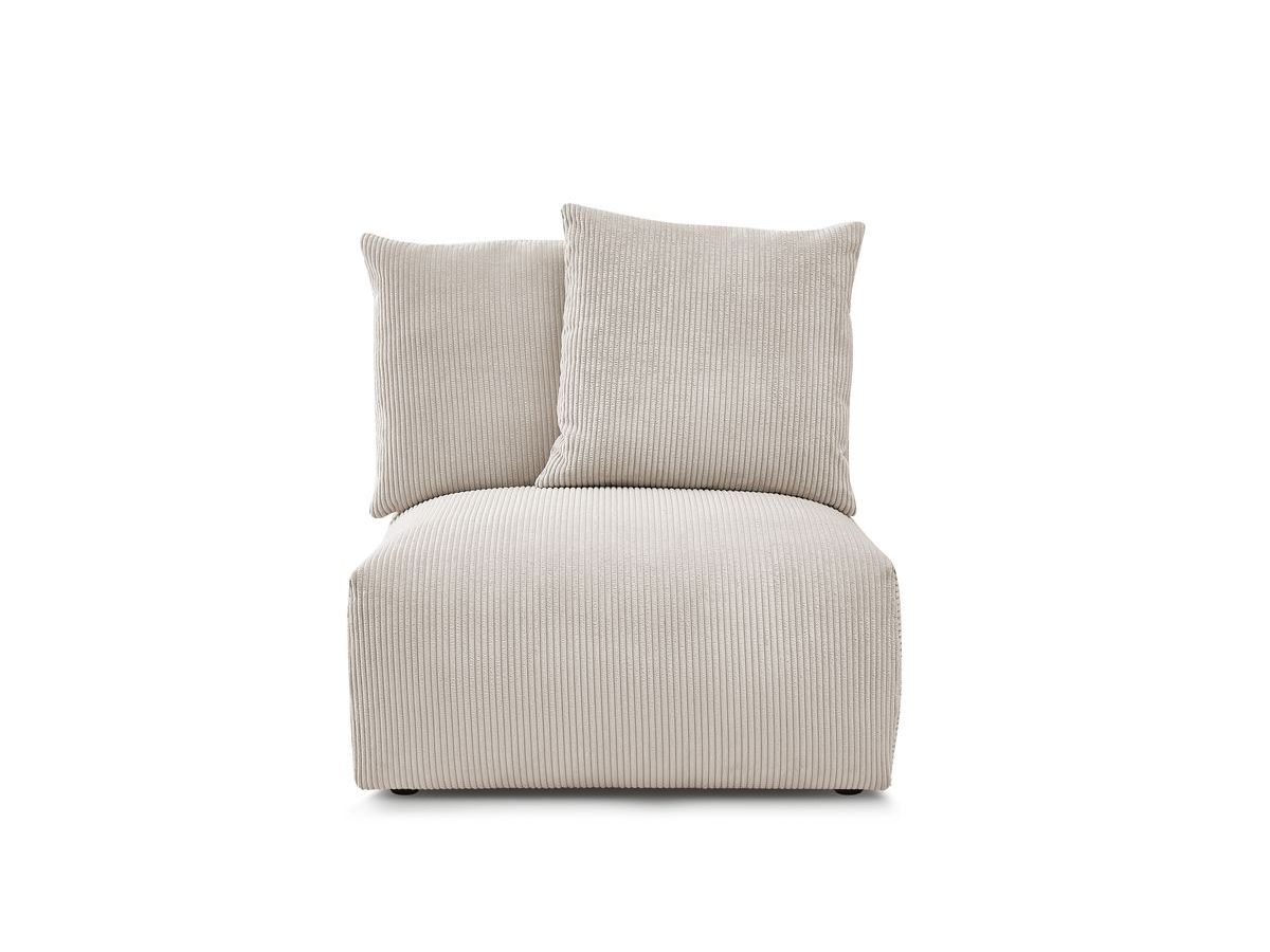 Bobochic Voltaire Sofamodul 1-Sitzer 90 × 100 cm Cordsamt Beige