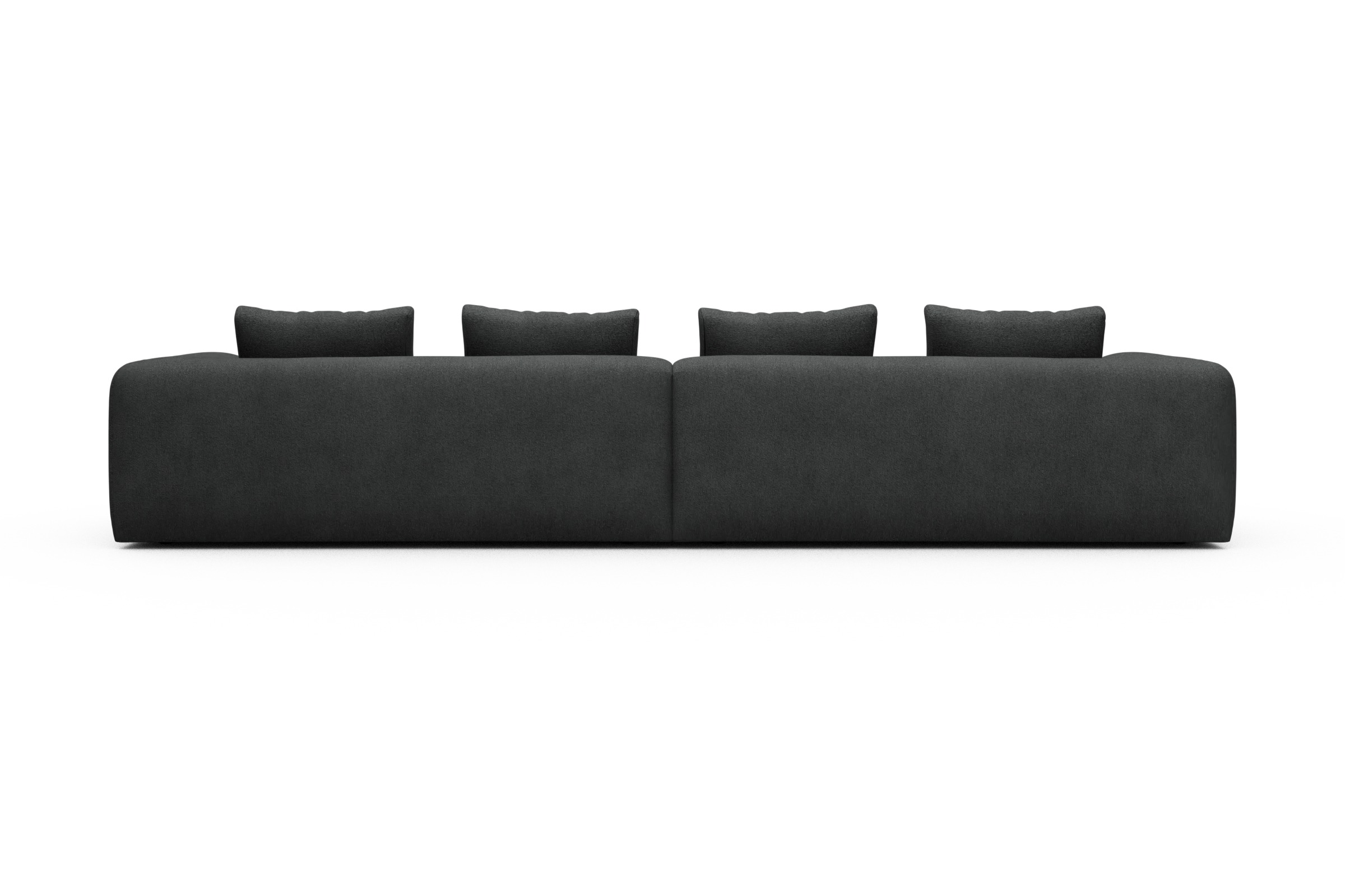 Sofa Modulares XXL Sofa Fred 5-Sitzer Boucle-Charcoal