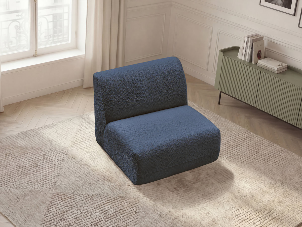 Bobochic Anda Sofamodul 1-Sitzer 84 × 103 cm Chenille Dunkelblau