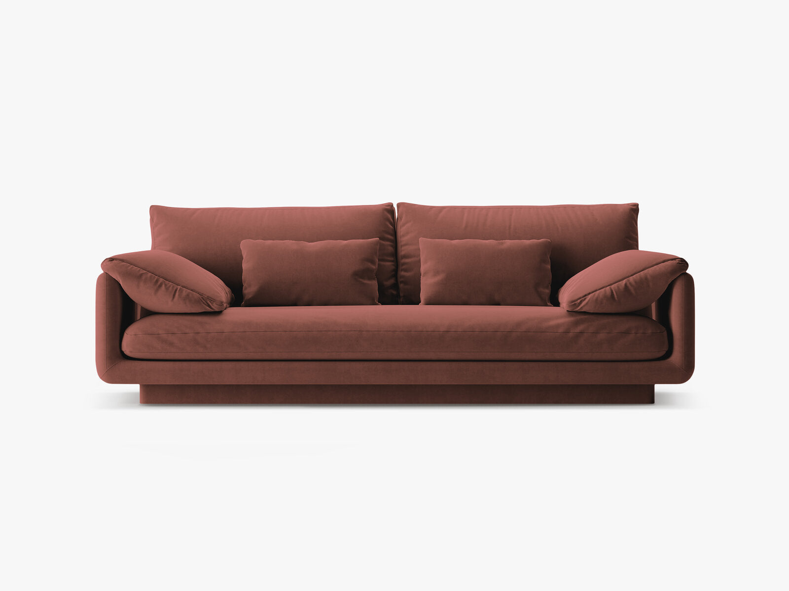 Micadoni Sofa Torino 3-Sitzer Samt Cuoio
