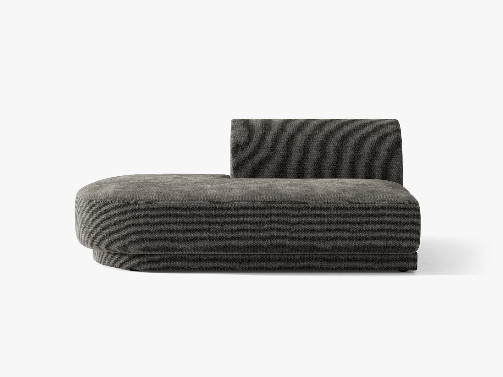 Micadoni 2-Sitzer Sitzmodul offen Miley Chenille Eden Dunkelgrau Links