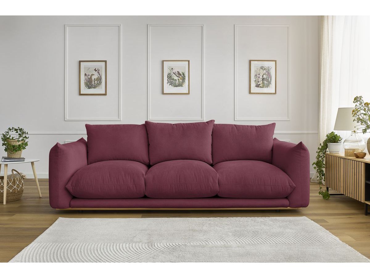 Bobochic Ernest Sofa 3-Sitzer 265 × 106 cm Stoff Rot