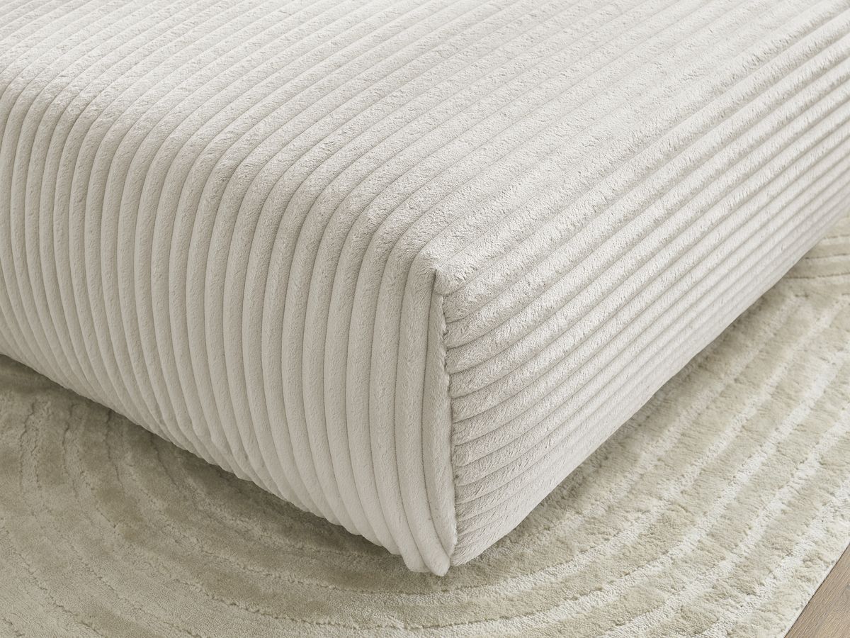Bobochic Lucien Pouf Breitcord weich Beige