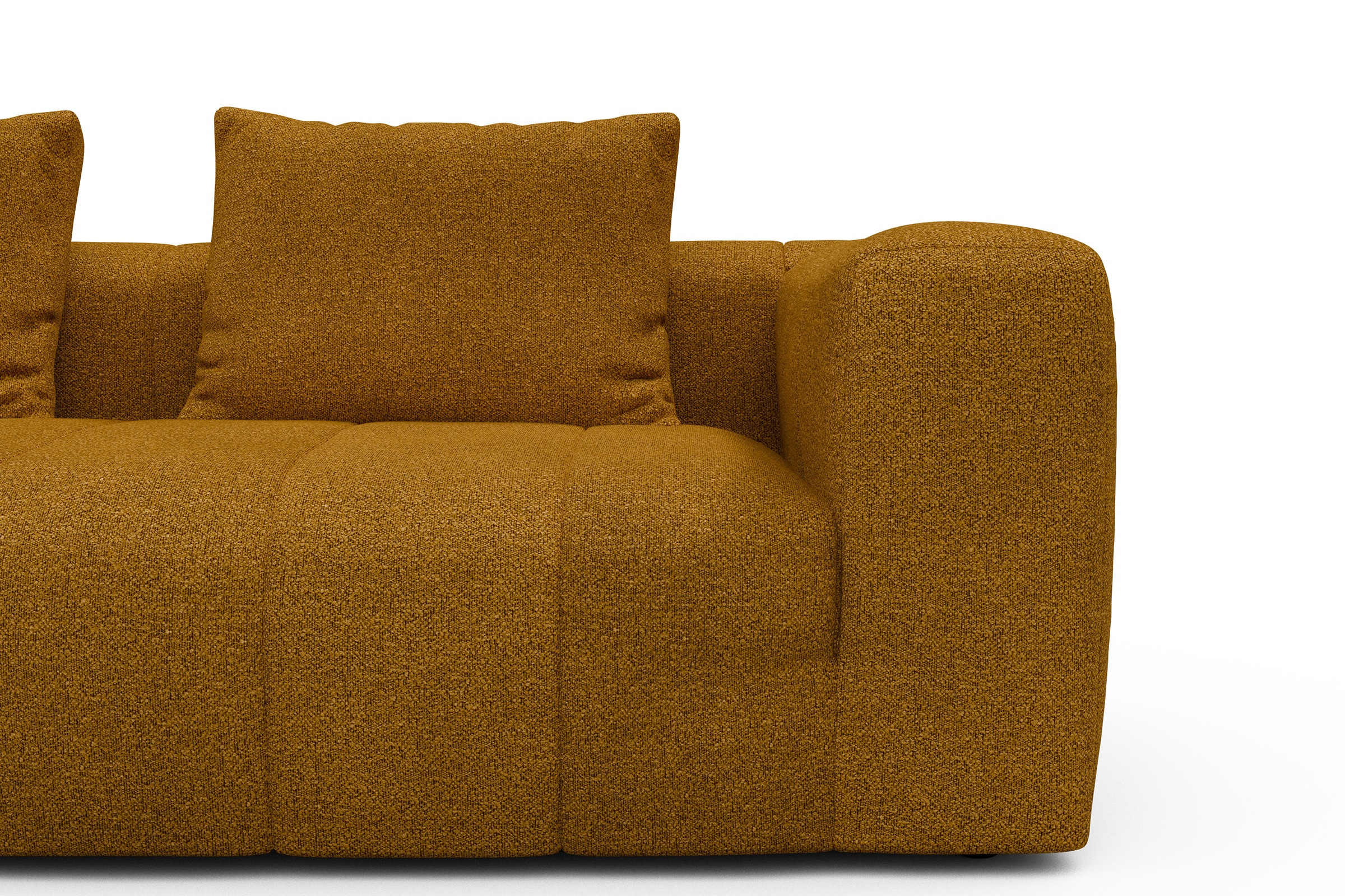 Sofa Hugo 3-Sitzer Boucle-Ochre