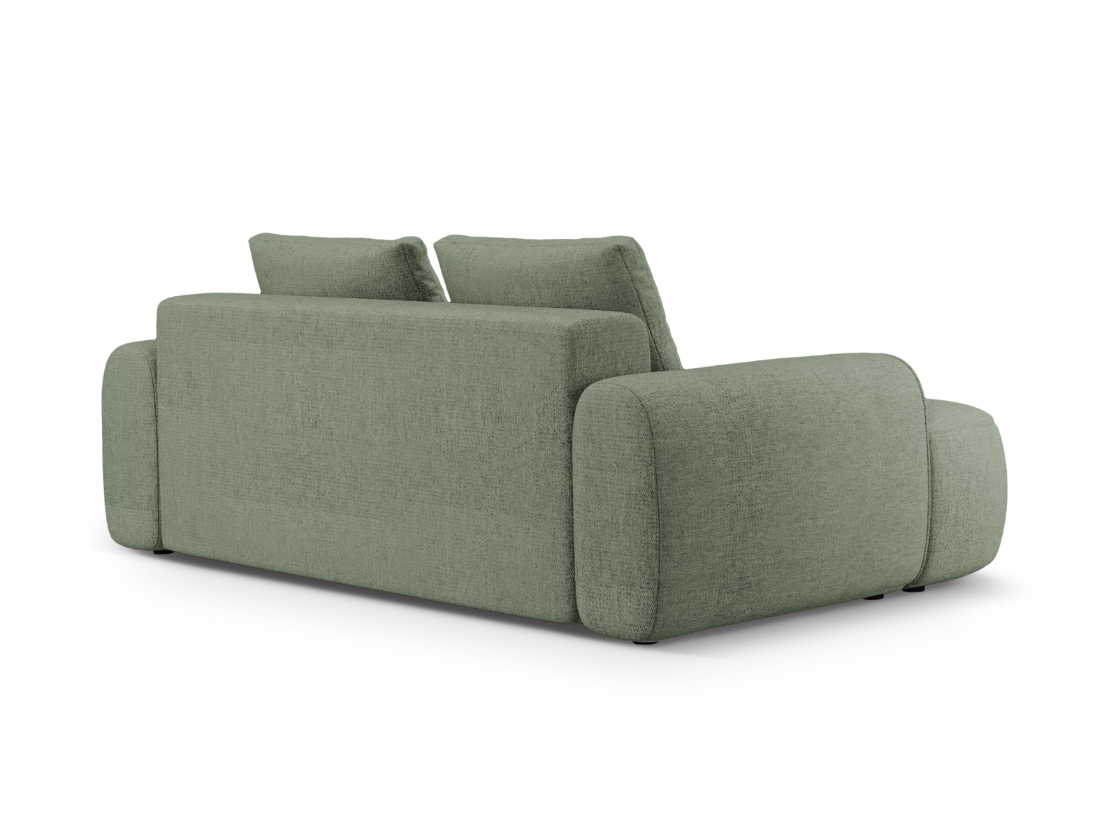 Cosmopolitan Design Sofa Linz 3-Sitzer Strukturierter Stoff Sorella Dunkles Olivgrün