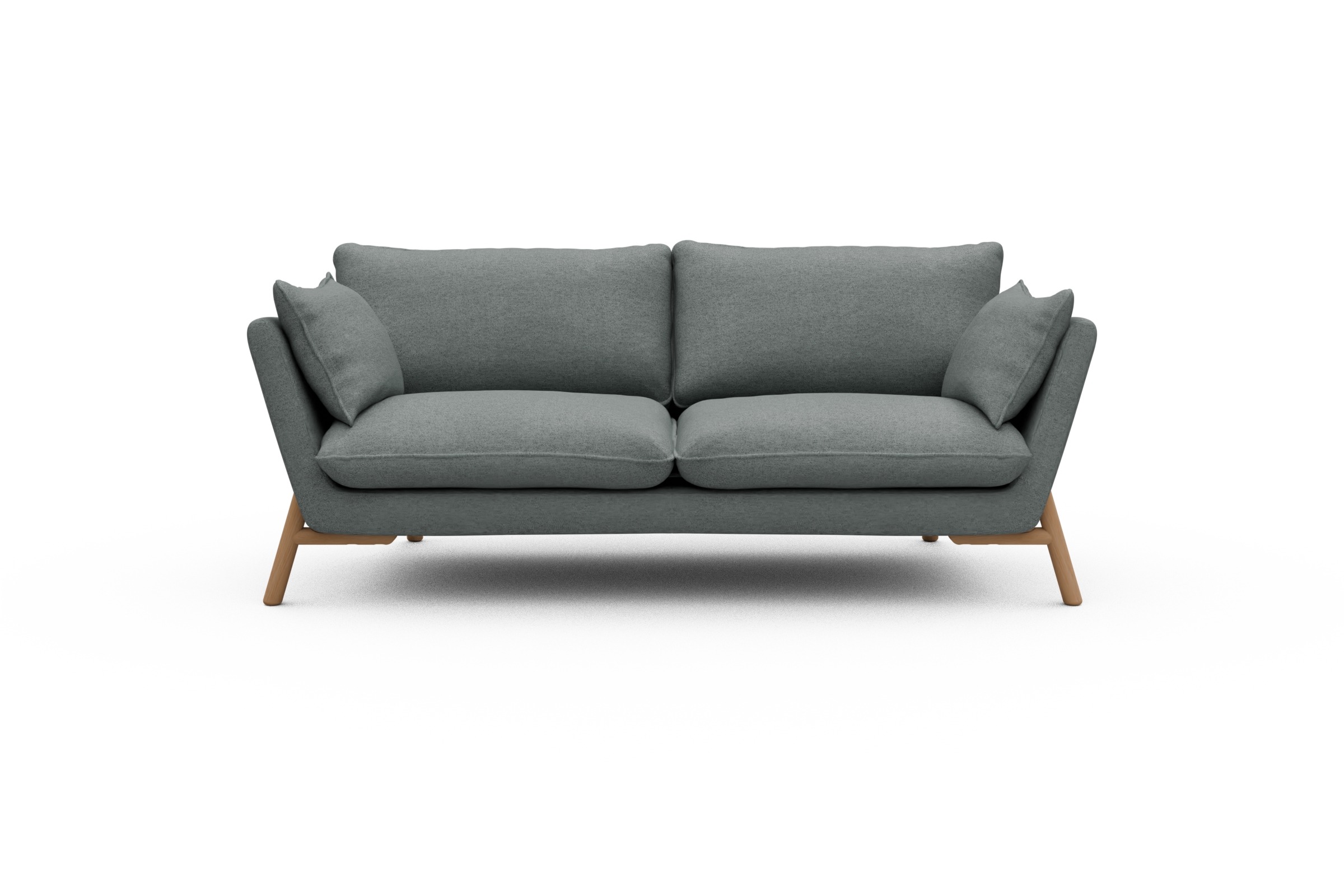 Skandi Home Sofa Emil 2-Sitzer Beinfarbe Eiche Natur Denari-Soft-Grey moebelfaktor