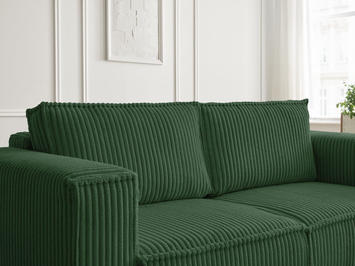 Bobochic Chelsea Sofa 2-Sitzer Breitcord weich Grün