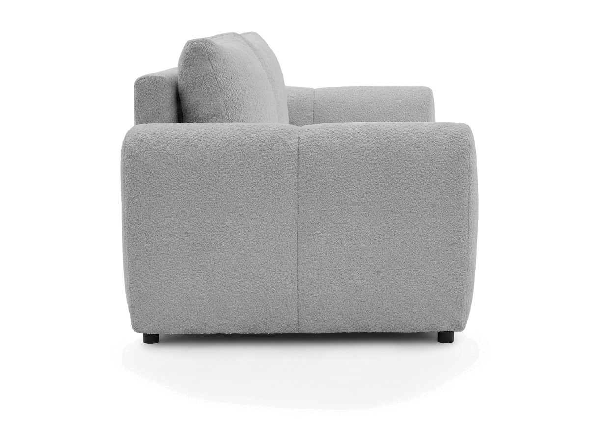 Bobochic Fuji Schlafsofa 3-Sitzer Bouclé-Stoff Hellgrau