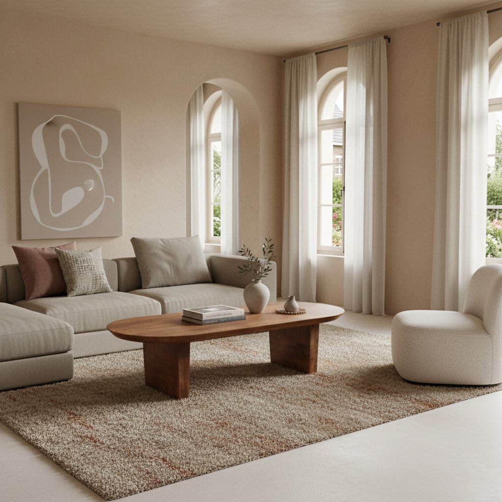 Raw Materials Bullnose-Couchtisch braun