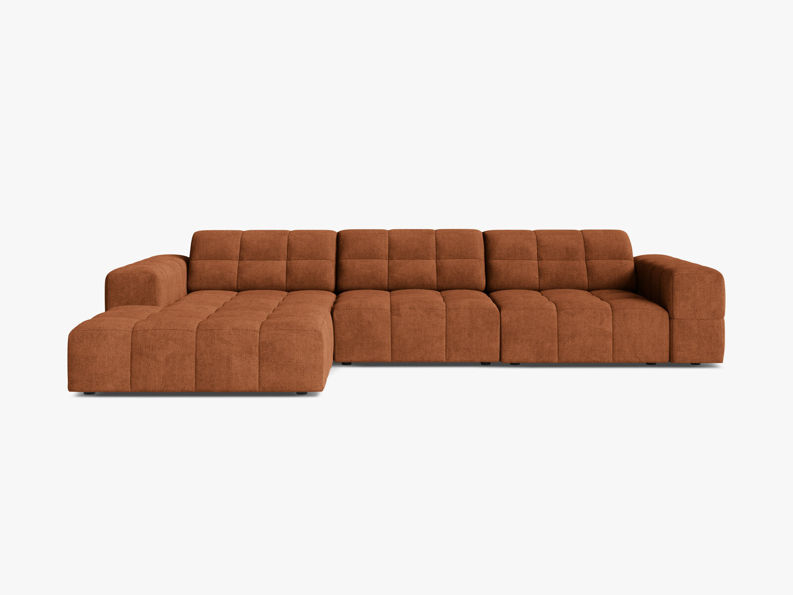 Micadoni Ecksofa Jennifer 4-Sitzer Chenille Eden Ziegel Links