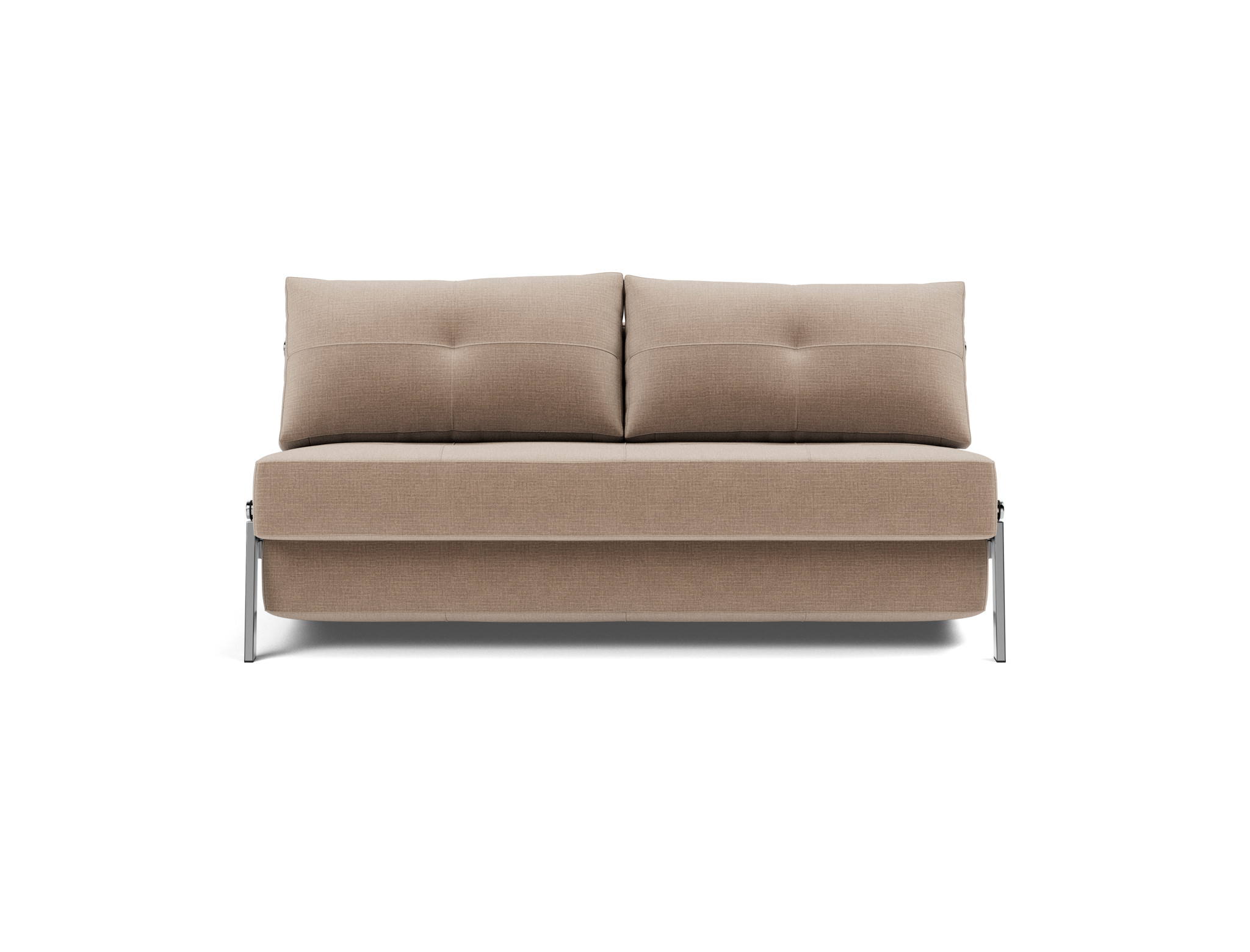 Schlafsofa Cubed 160 Chenille Esina 417-Mocha Beine Chrom