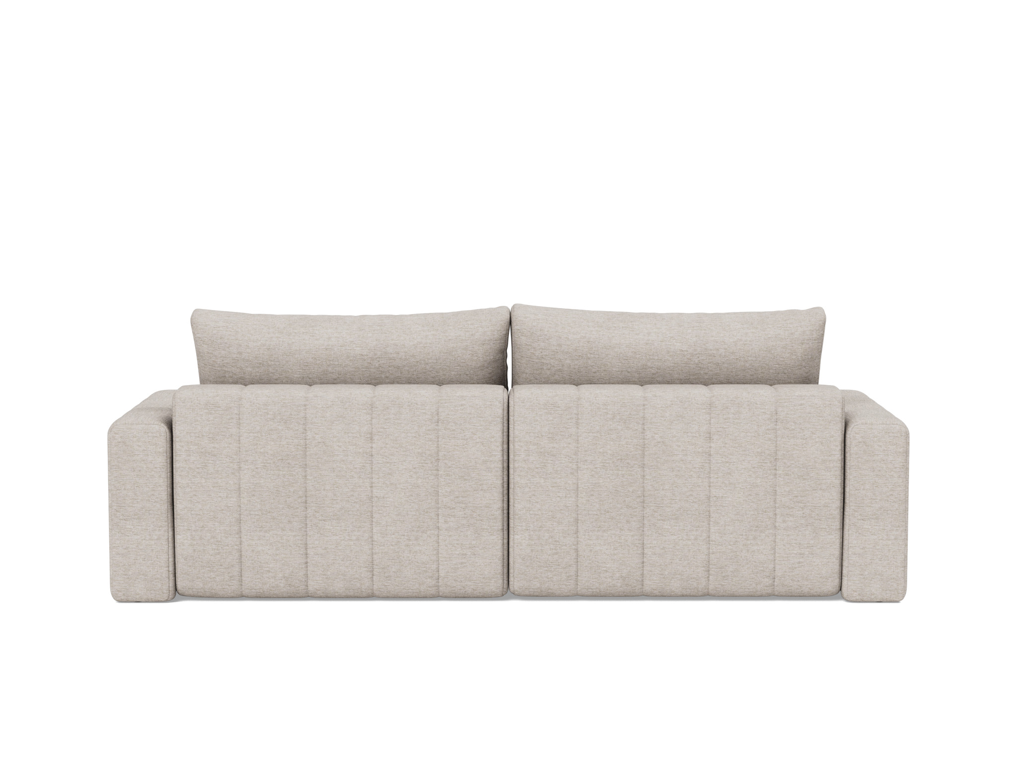 Schlafsofa Akello mit Chaiselongue und Armlehnen Chenille Yuveno 471-Sand