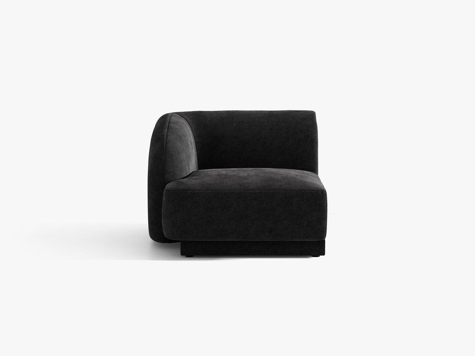 Micadoni Eckmodul Miley 1-Sitzer Links Chenille Haga Schwarz