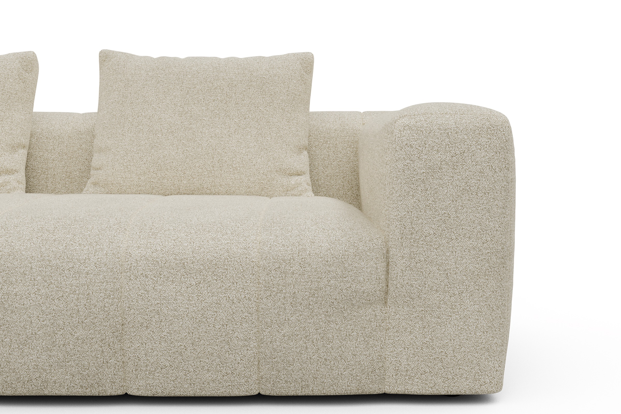 Sofa Hugo 3-Sitzer Boucle-Off-White