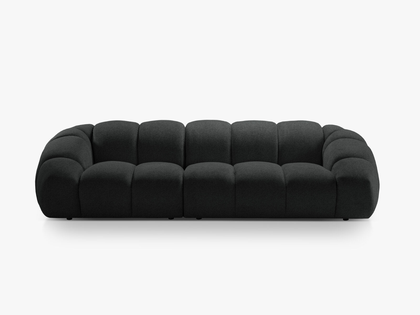 Micadoni Sofa Diana 4-Sitzer Strukturierter Samtstoff Anthrazit