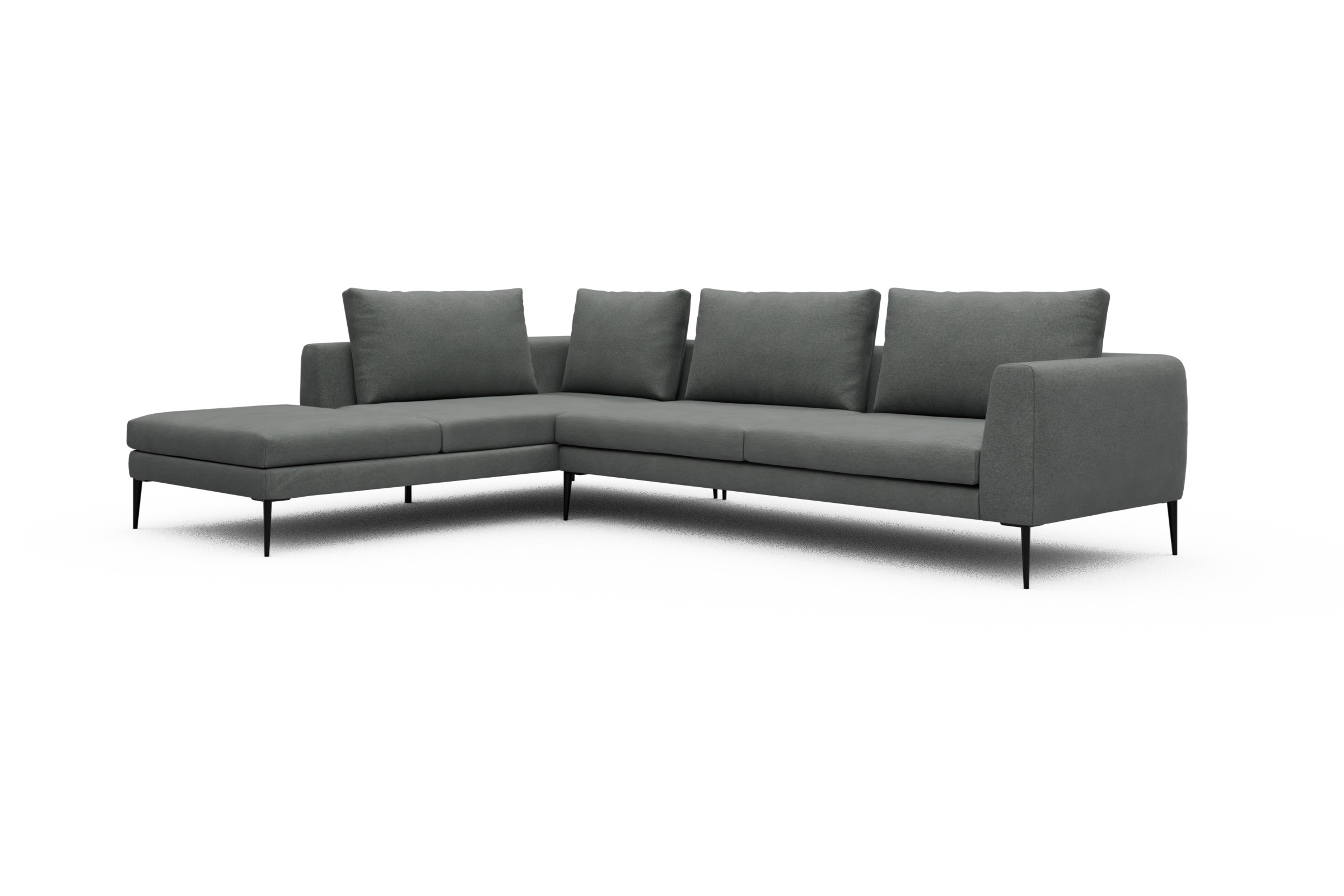 Ecksofa Paul Relax-Ecke rechts mit 3-Sitzer Satya-Steel