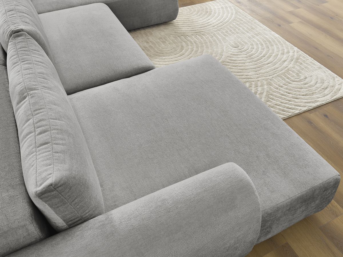 Bobochic Lucien Wohnlandschaft Stoff Hellgrau Ecke links