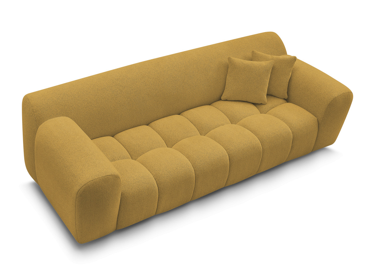 Bobochic Melisse Sofa 3-Sitzer Melange-Stoff Gelb
