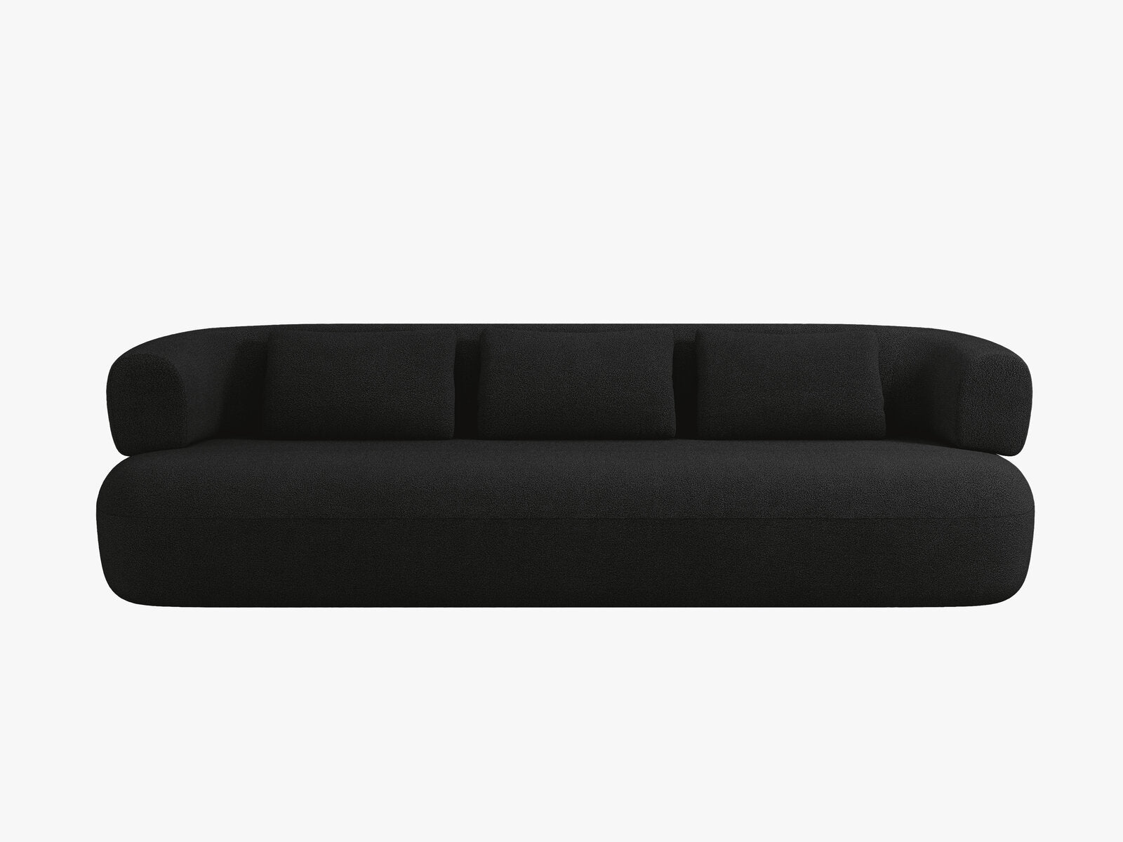Micadoni Sofa Jenny 3-Sitzer Boucle Now or Never Schwarz