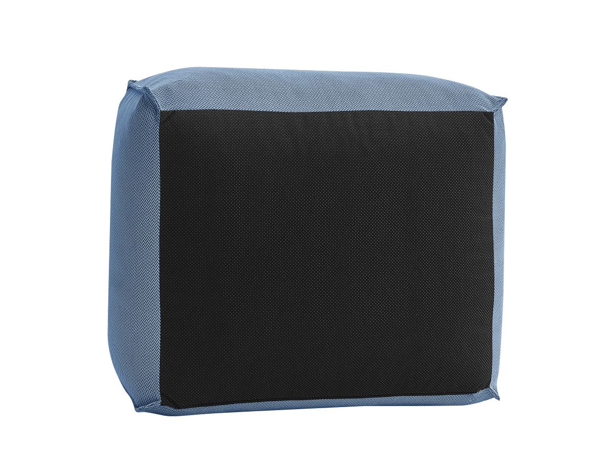 Bobochic Biarritz Pouf Melange-Stoff Blau