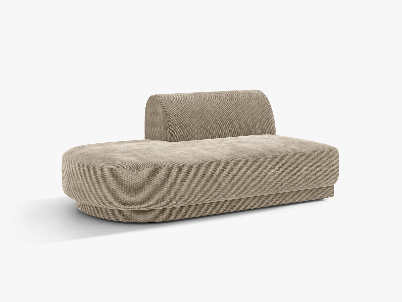 Micadoni 2-Sitzer Sitzmodul offen Miley Links Chenille Haga Beige