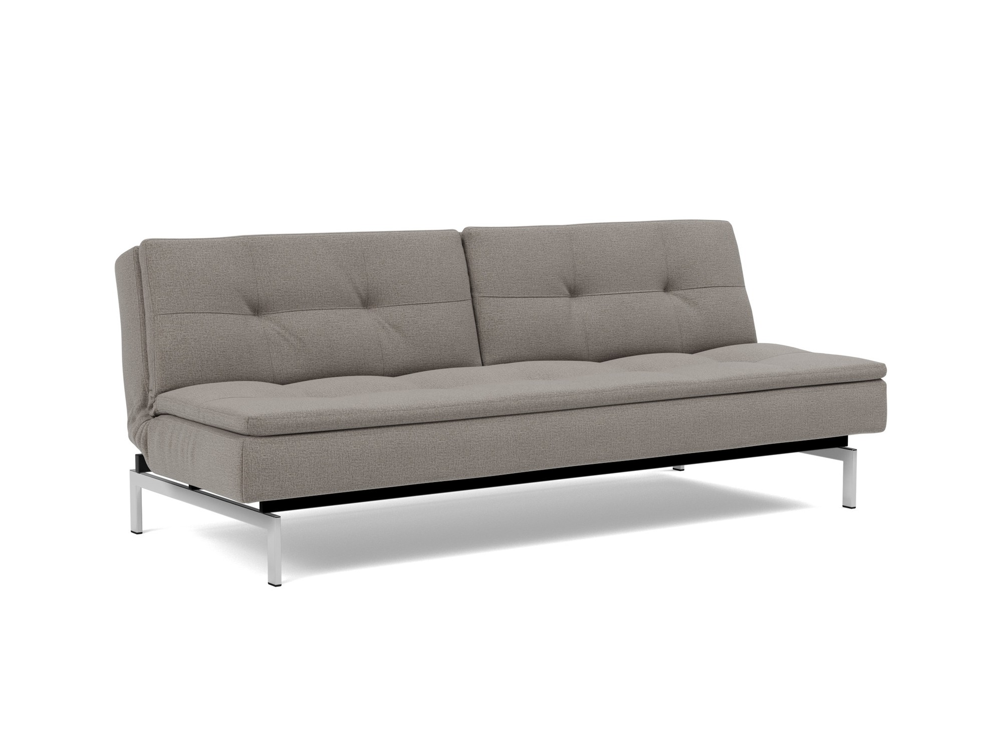 Schlafsofa Dublexo Flachgewebe Mixed Dance 521-Grey Beine Chrom