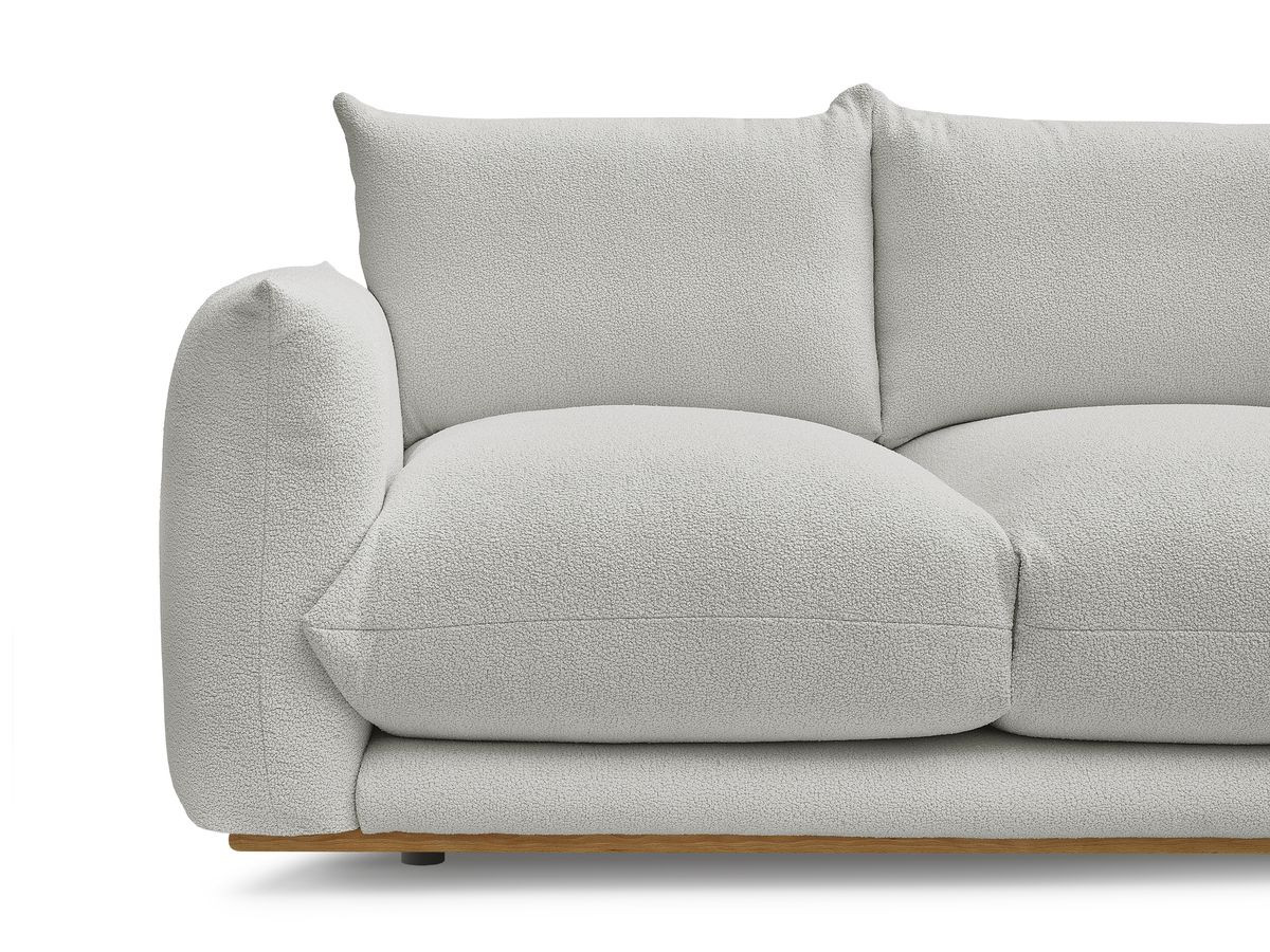 Bobochic Ernest Sofa 2-Sitzer Bouclé-Stoff Hellgrau