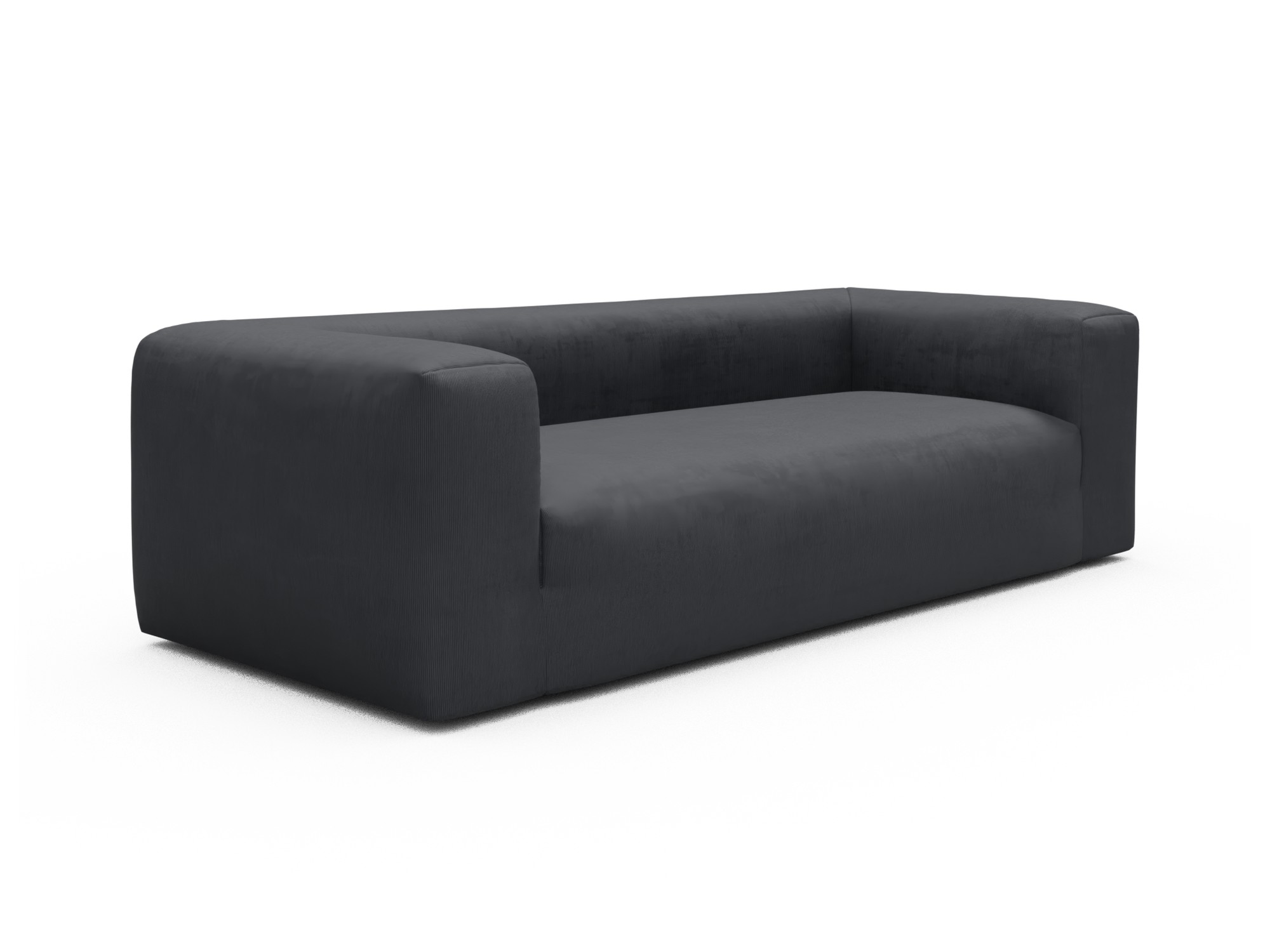 Skandi Home Sofa Fred 3-Sitzer Cordufine-Slate-Grey moebelfaktor