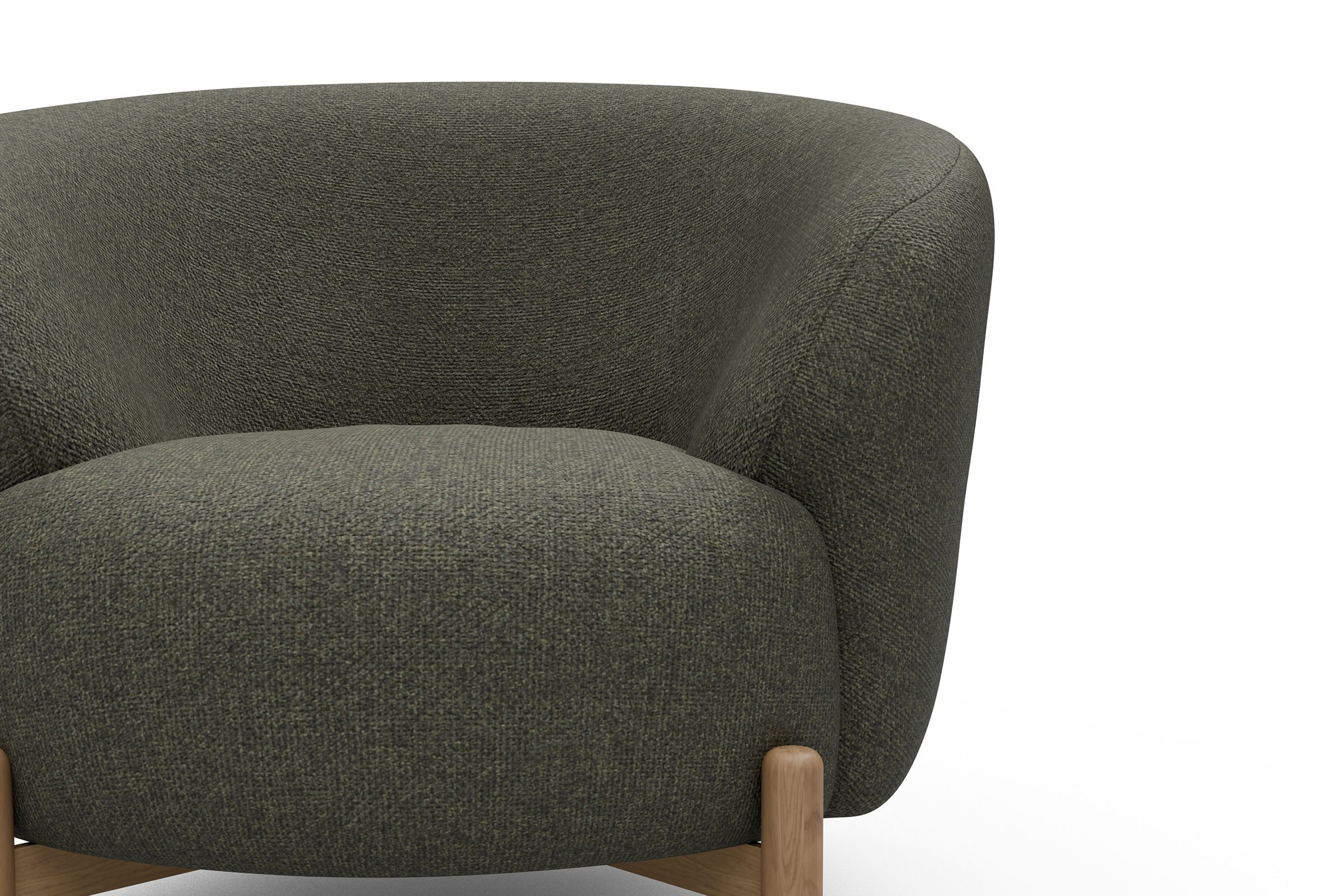 Sessel Ronda Holzbeine Eiche Natur Sama-Winter-Moss