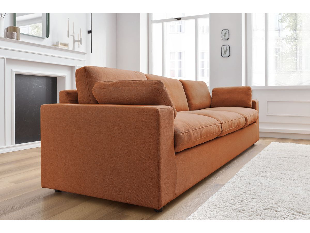 Bobochic Belair Sofa 4-Sitzer Stoff Orange