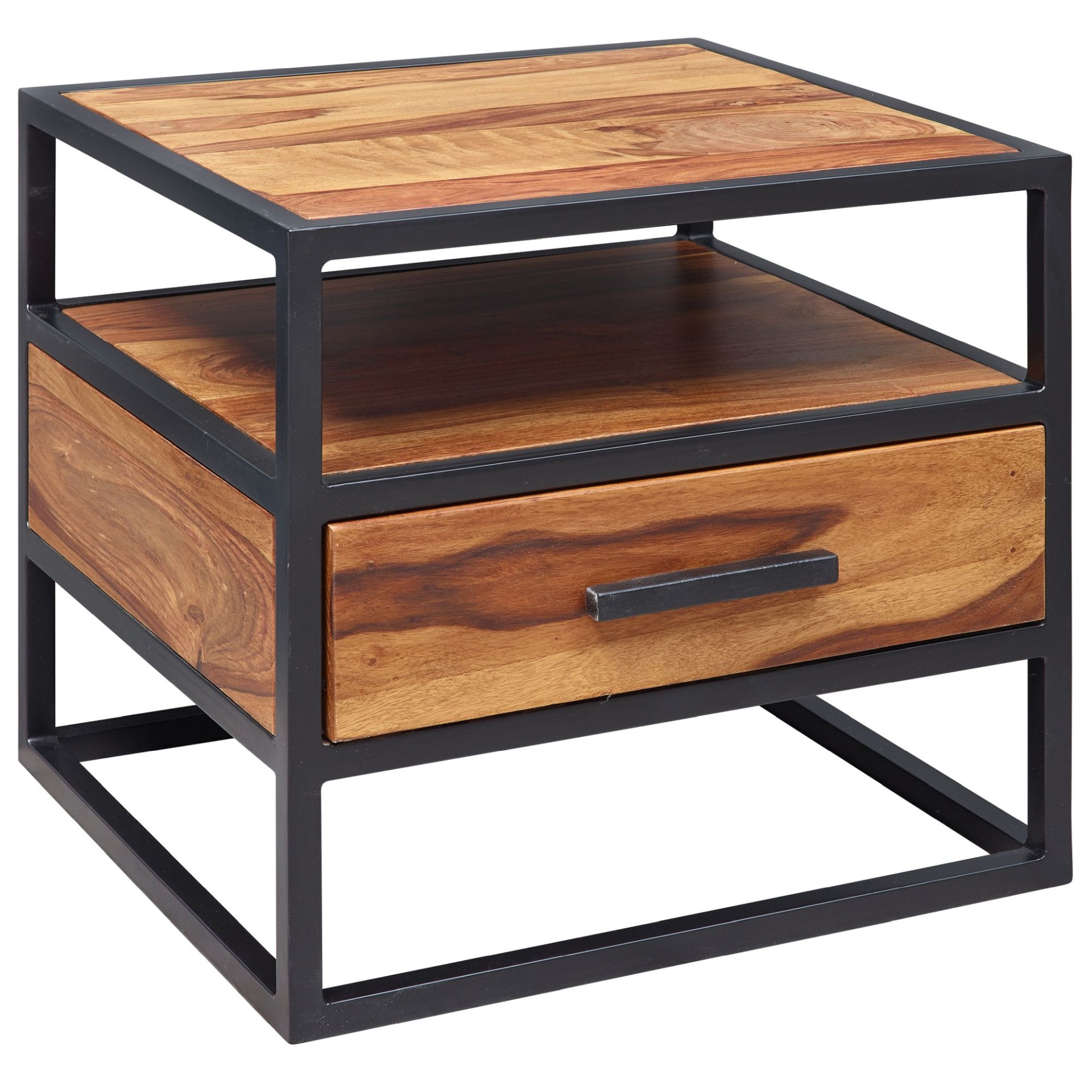 Nachttisch Bryrup Sheesham Massivholz 50 × 45 × 45 cm