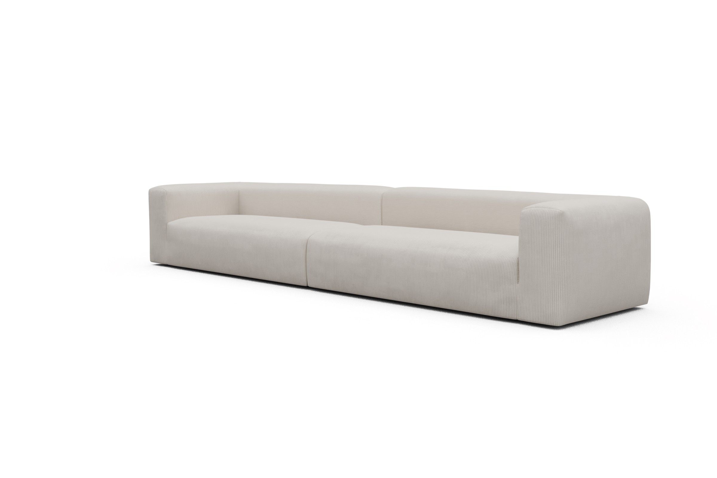 Modulares XXL Sofa Fred 5-Sitzer Kord Corduroy 594-Ivory