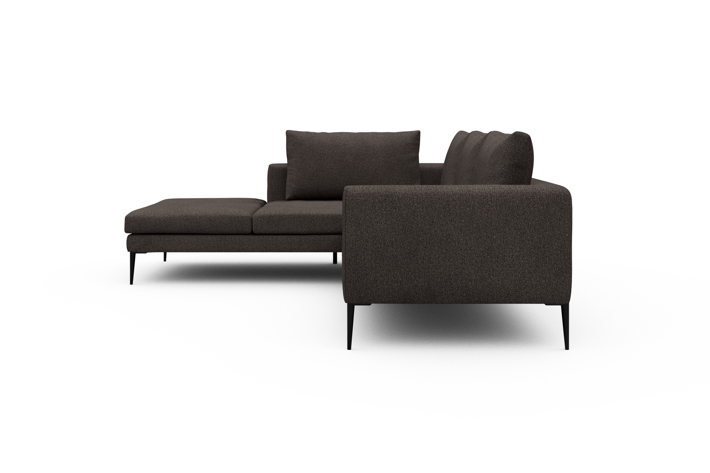 Ecksofa Paul Relax-Ecke links mit 2-Sitzer Boucle-Taupe