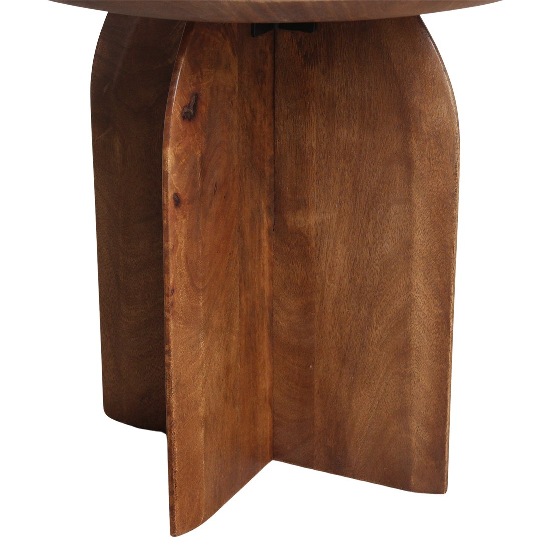 Raw Materials Bullnose Beistelltisch aus Mangoholz Cross Ø 50cm