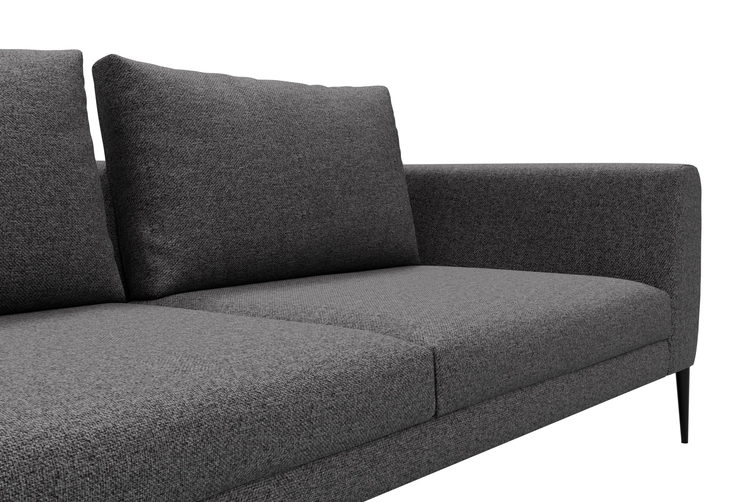 Ecksofa Paul Relax-Ecke rechts mit 2-Sitzer Sama-Antracite