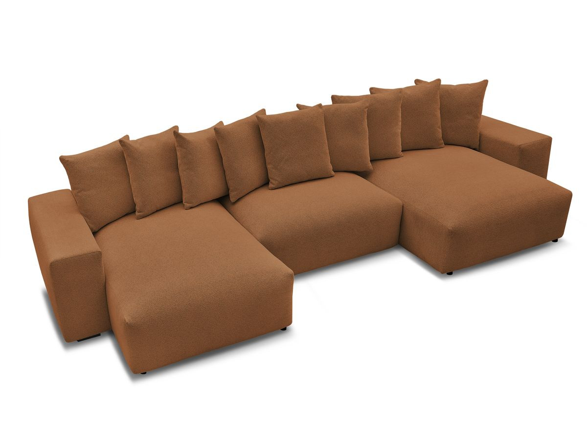 Bobochic Voltaire Wohnlandschaft 420 × 174 cm Melange-Stoff Orange