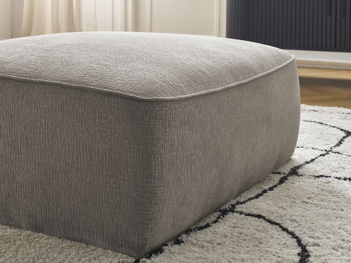 Bobochic Leopold Pouf Strukturstoff Taupe