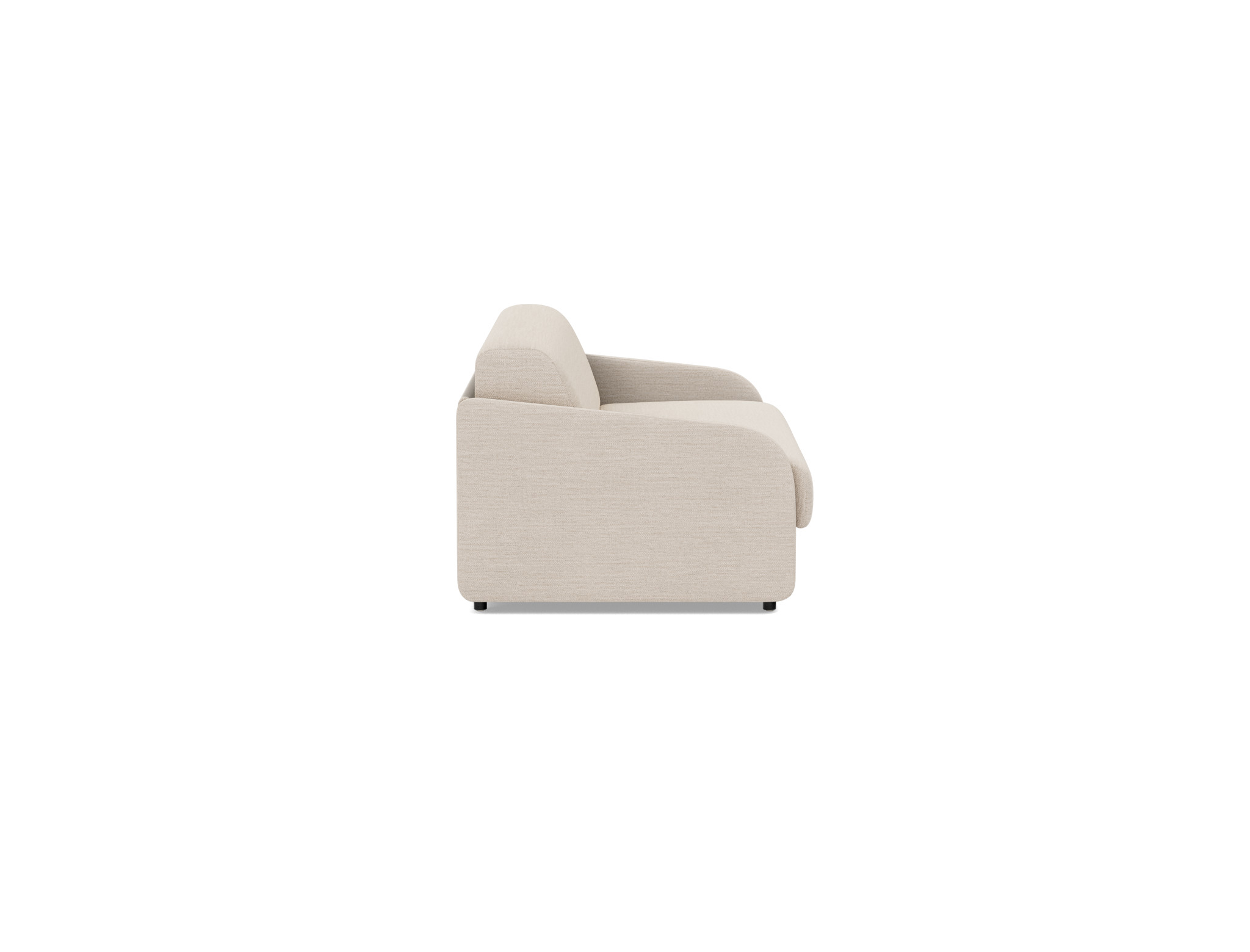 Schlafsofa Eivor mit Taschenfederkernmatratze 140 Webstoff Blida 612-Sand-Grey
