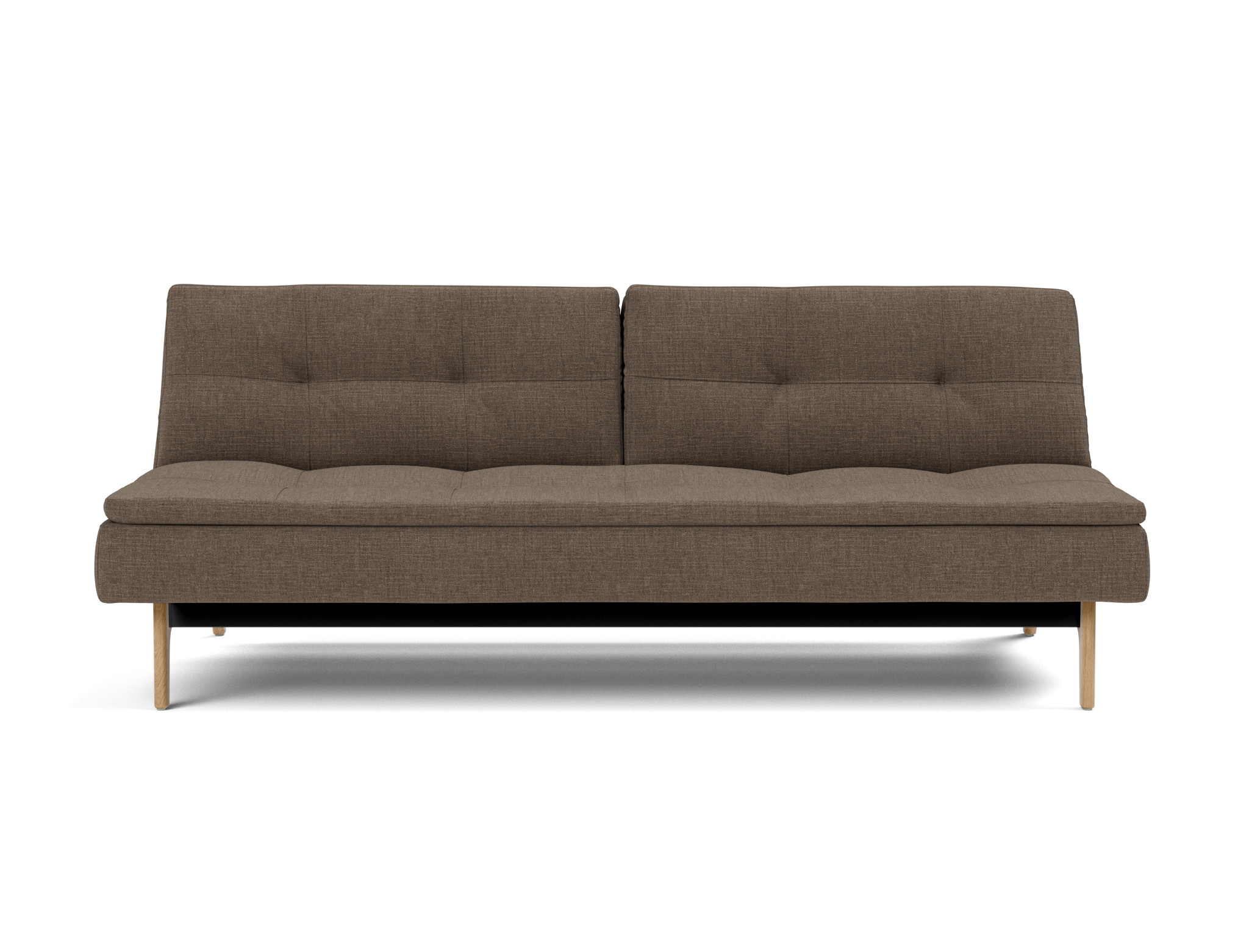 Schlafsofa Dublexo Chenille Esina 411-Cedar-Brown Beine Eiche