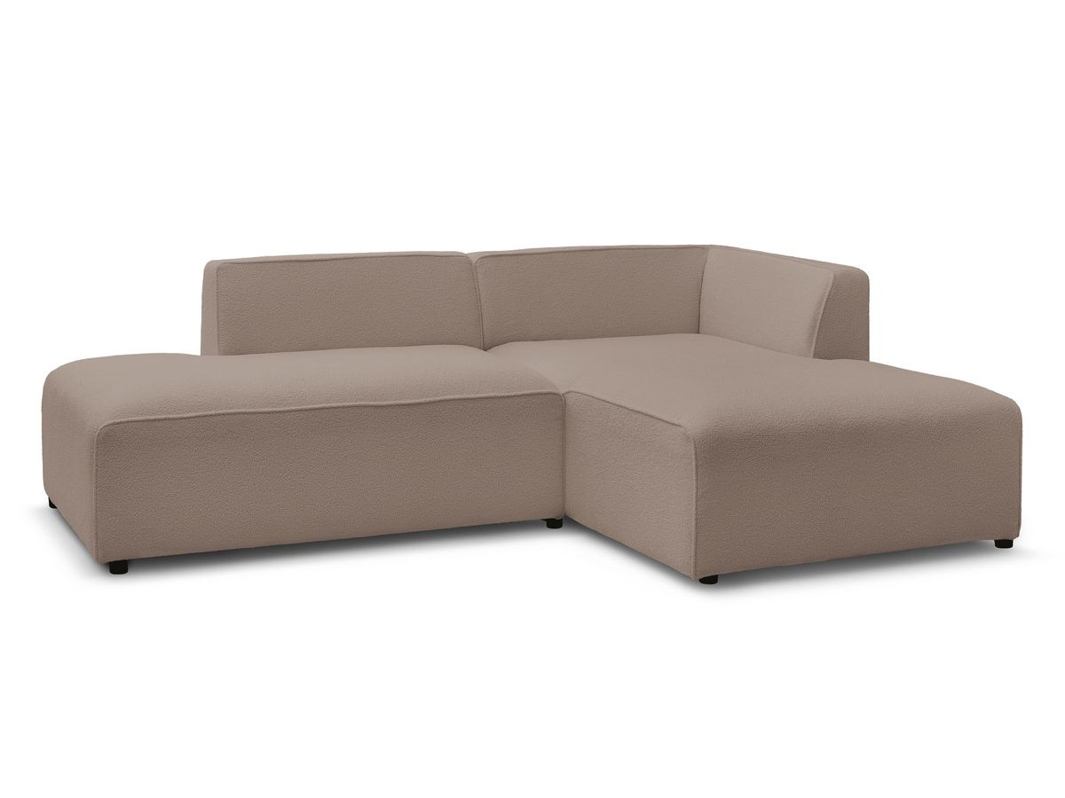 Bobochic Megeve Ecksofa Bouclé-Stoff Braun Ecke rechts