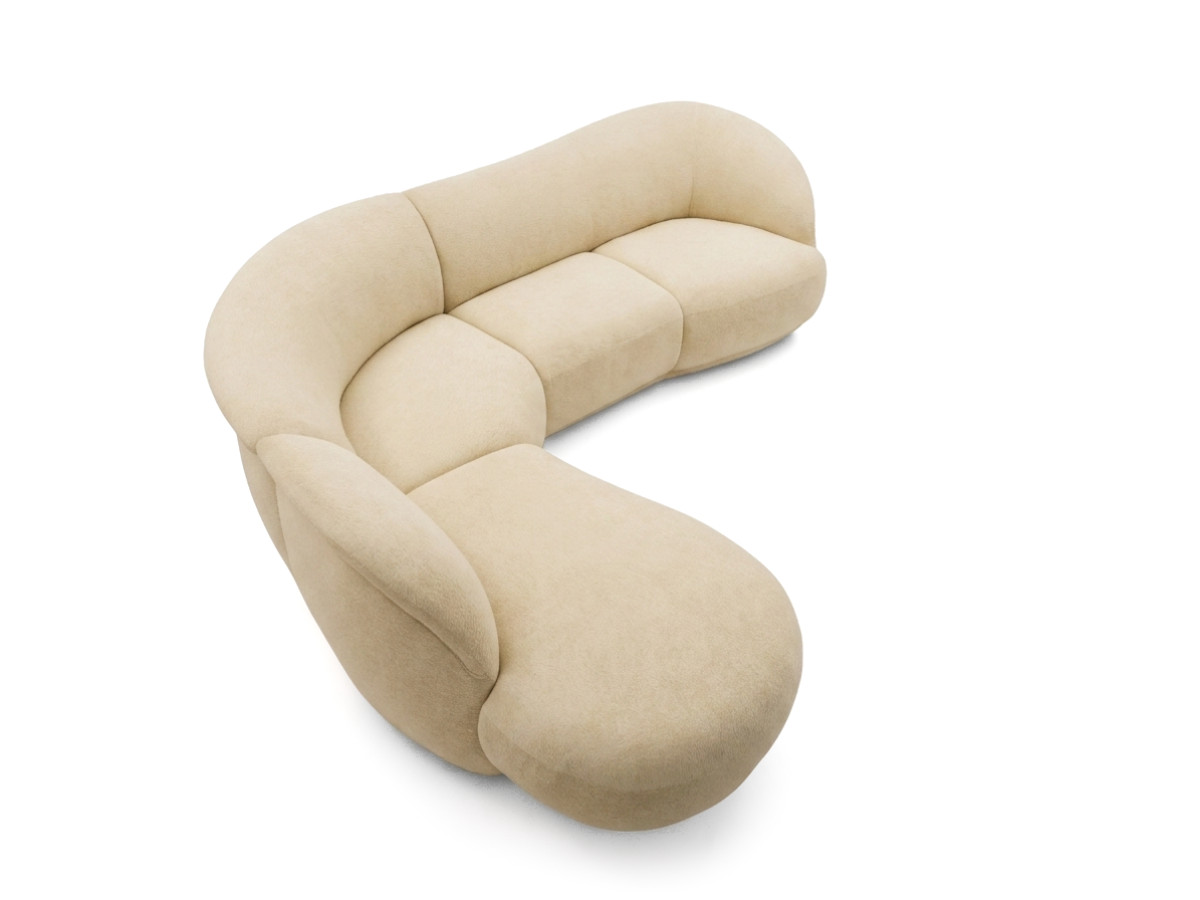 Bobochic Nora Ecksofa Chenille Beige Ecke links