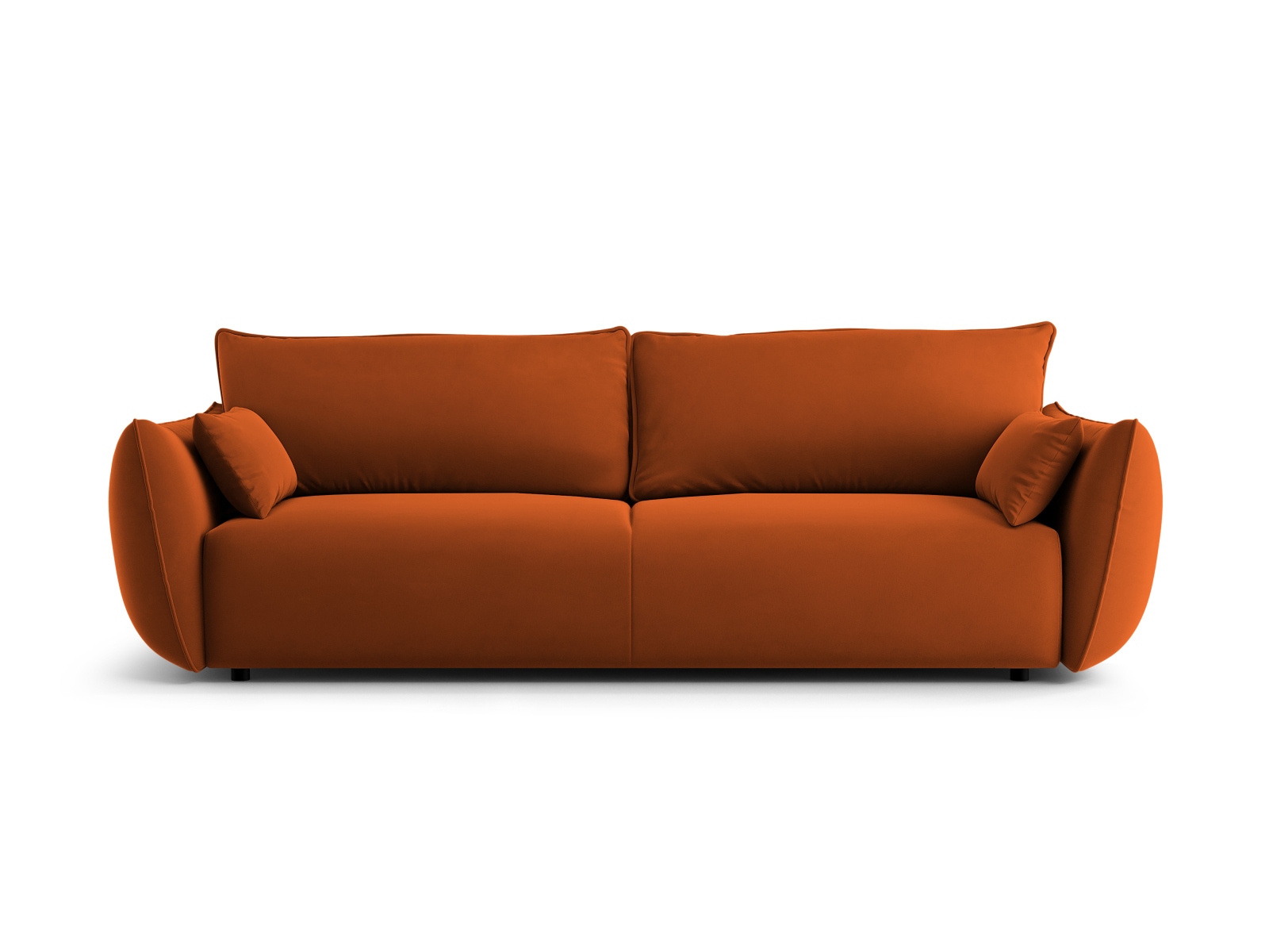 Cosmopolitan Design Schlafsofa Matera 3-Sitzer mit Bettkasten Samt Salvador Terrakotta