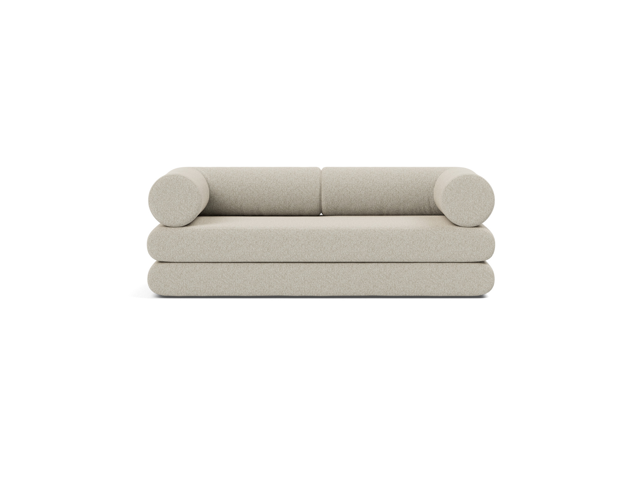 Tagesbett Circlus mit L-förmigen Armlehnen Boucle Skandi 539-Beige