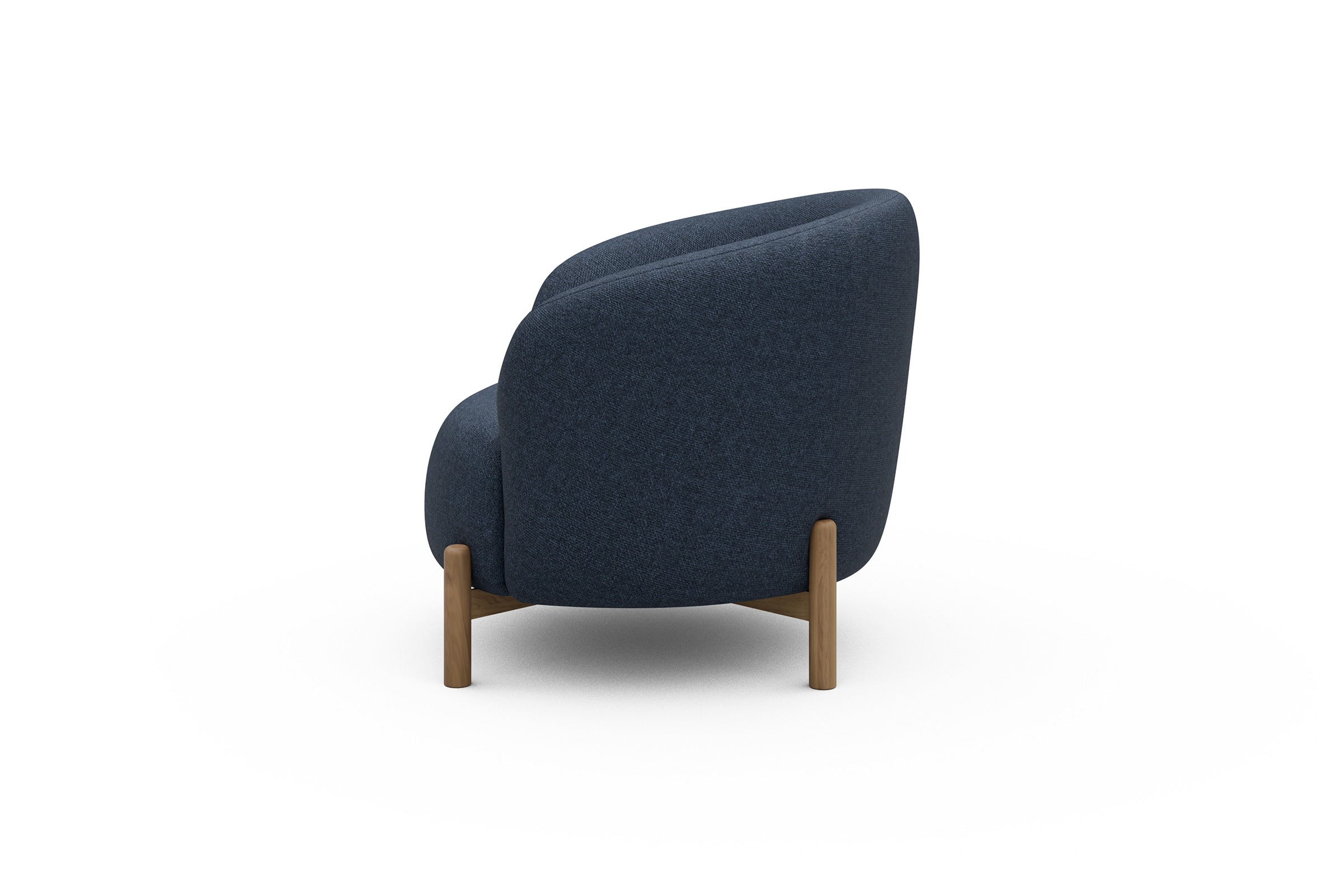 Sessel Ronda Holzbeine Eiche Natur Sama-Deep-Blue