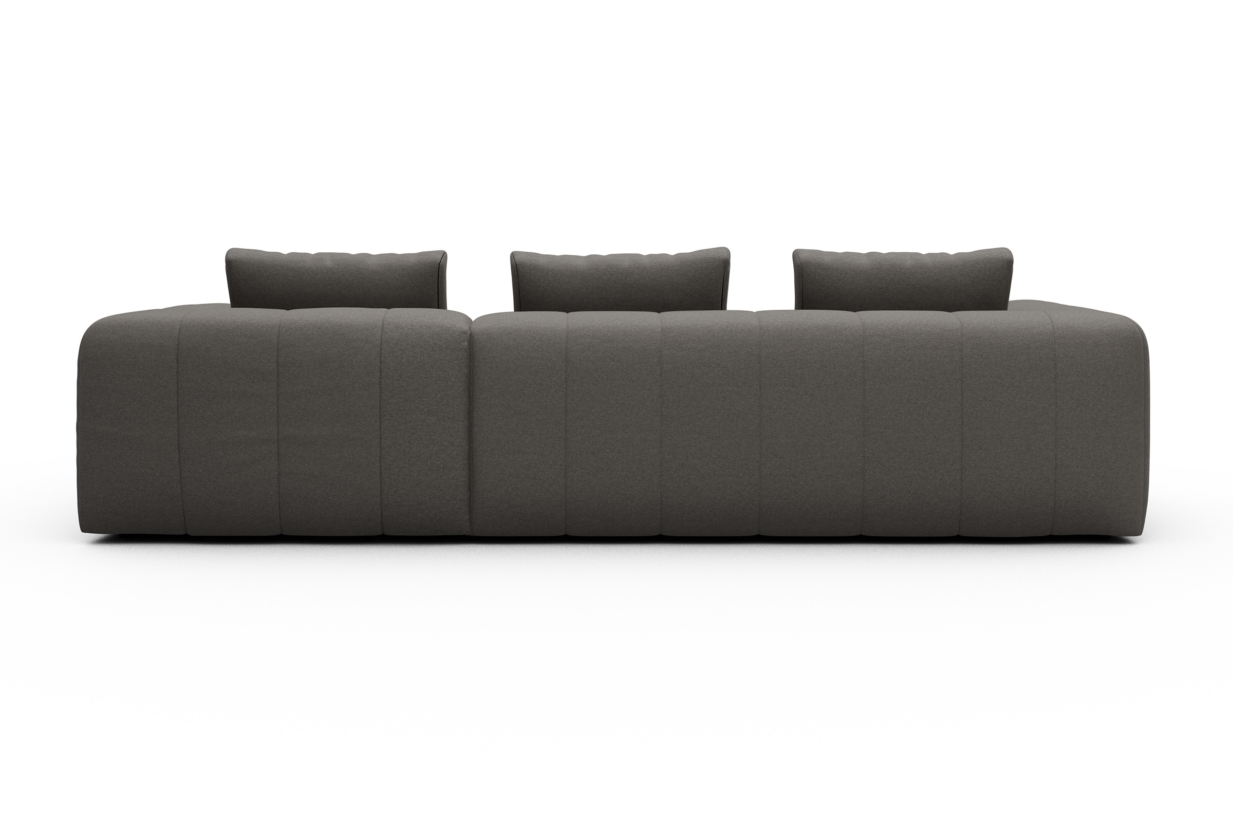Ecksofa Hugo 2,5-Sitzer Armlehne links mit Chaiselongue Satya-Taupe