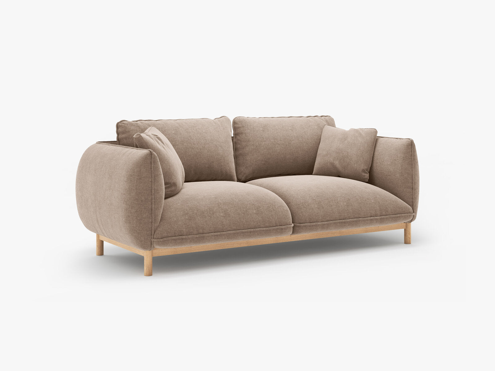 Micadoni Ada Sofa 2-Sitzer Strukturierter Stoff Wind Sand