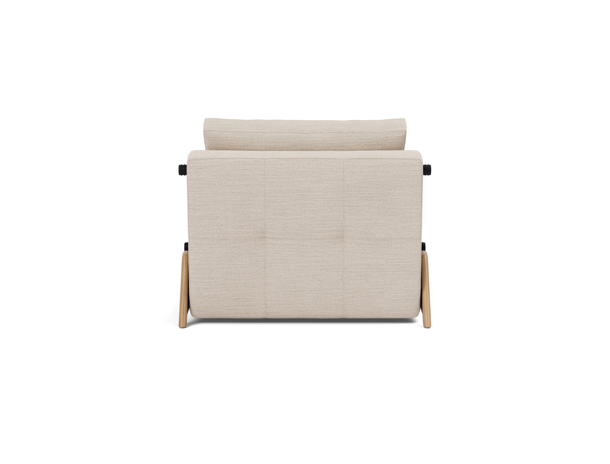 Schlafsessel Cubed 90 Webstoff Blida 612-Sand-Grey Beine Eiche